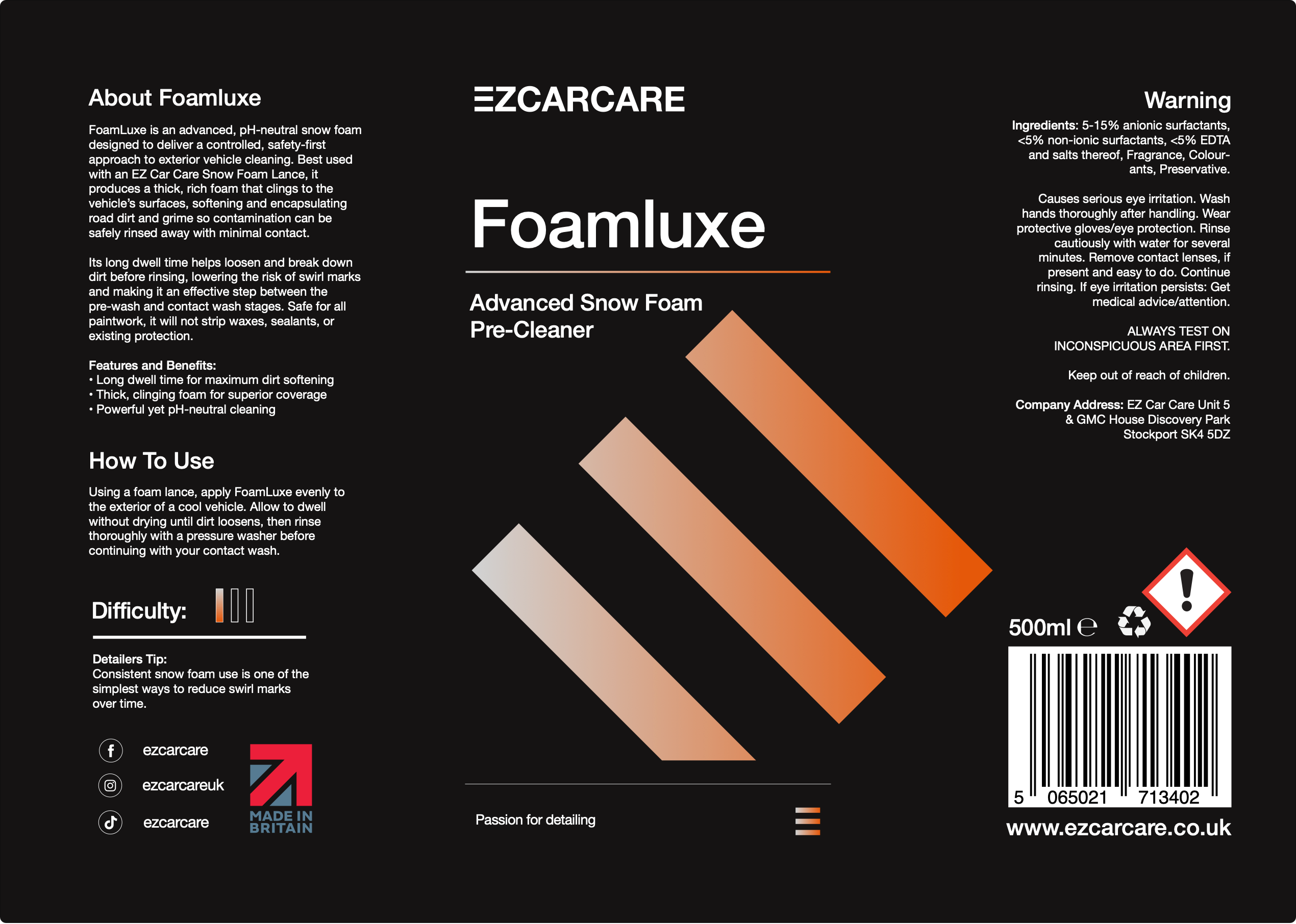 FoamLuxe: Advanced Snow Foam Pre-Cleaner (Coming Soon) – EZ Car