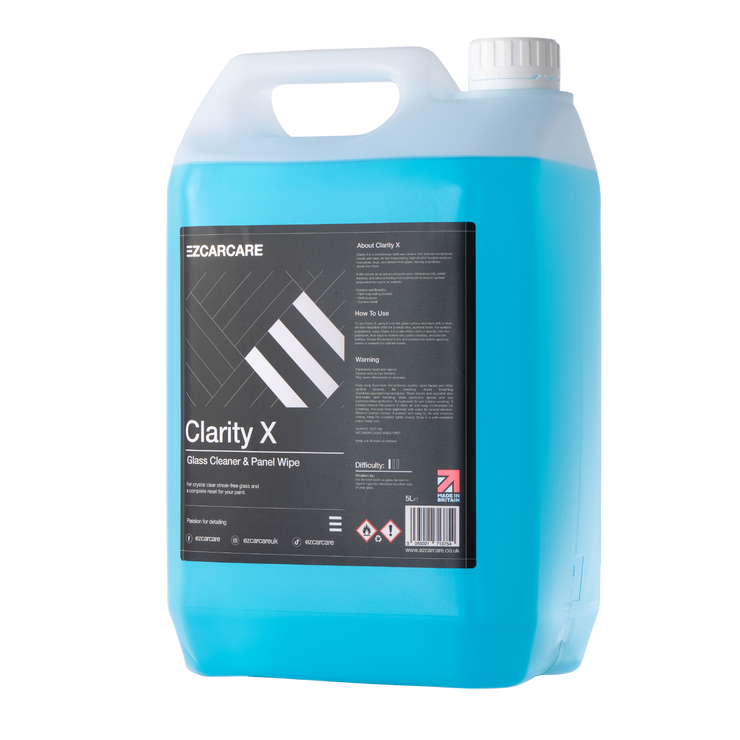 Clarity X - Window Cleaner & Panel Wipe  | 5 Litres