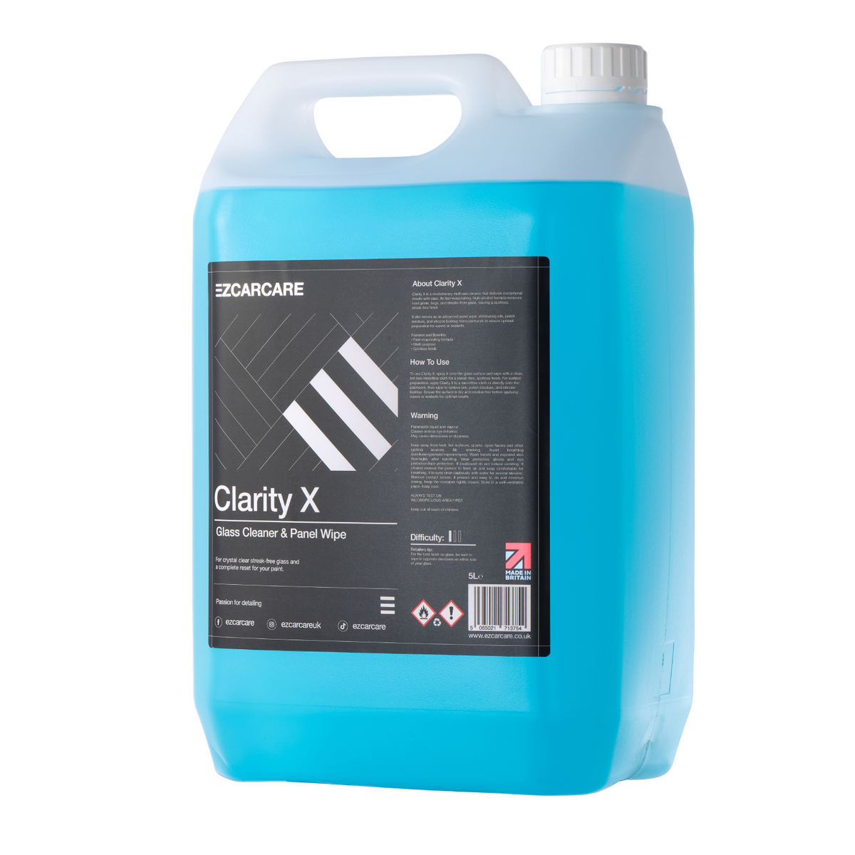 Clarity X - Window Cleaner & Panel Wipe | 5 Litres – EZ Car Care UK