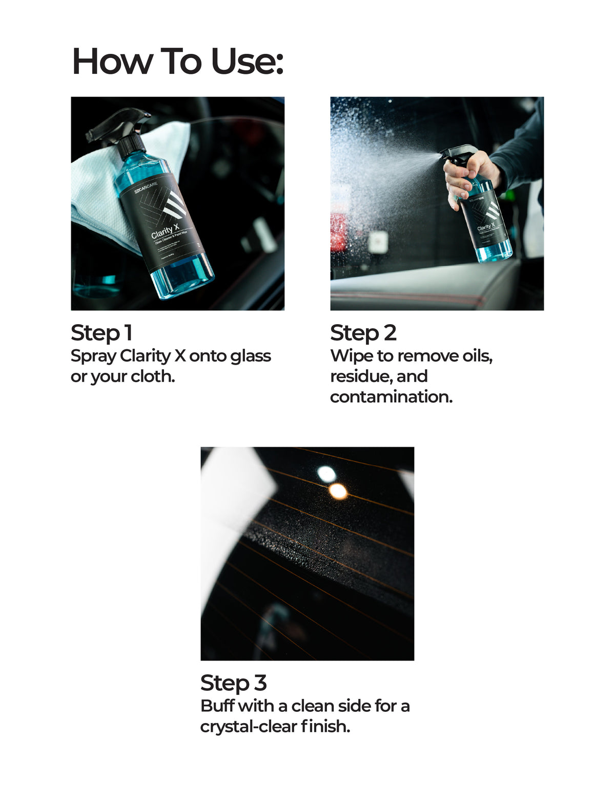 Clarity X - Window Cleaner & Panel Wipe – EZ Car Care UK